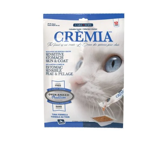 Oven Baked Crèmia – Gâteries à Lécher Pour Chat, Peau & Estomac, Thon, Paquet de 8