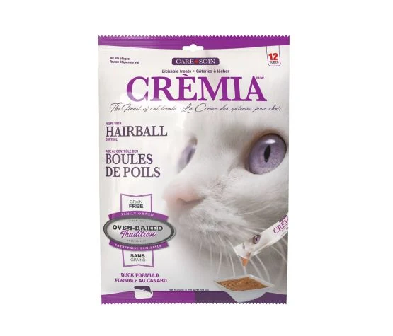 Oven Baked Crèmia – Gâteries à Lécher Pour Chat, Boule De Poils, Canard, Paquet de 8