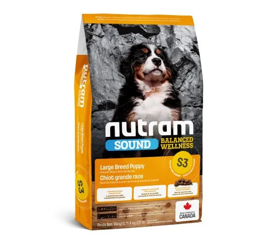 Nutram Sound S3 Puppy Large Breed Chicken And Oats 25lbs
