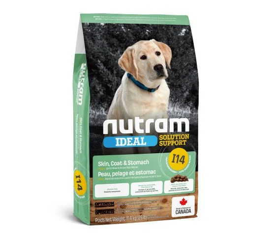 Nutram Ideal I14 Puppy Food Skin, Coat & Stomach Lamb And Brown Rice