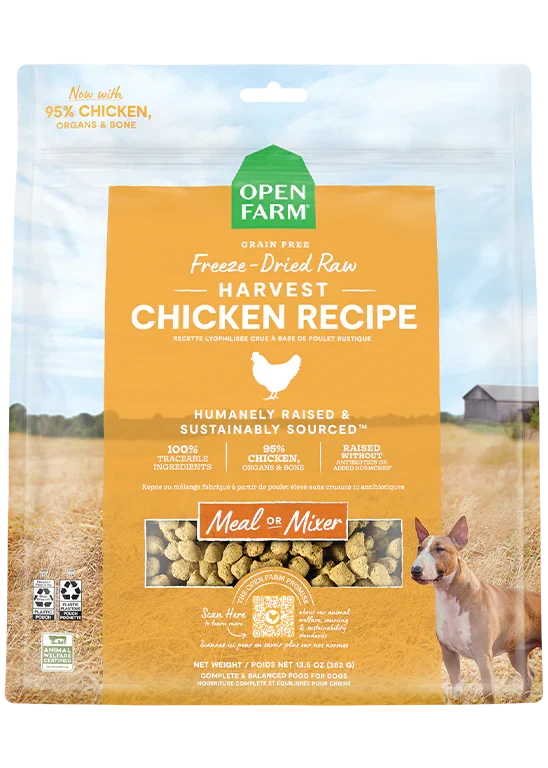 Open Farm Harvest Chicken - Freeze Dried Raw Dog Food 13.5oz
