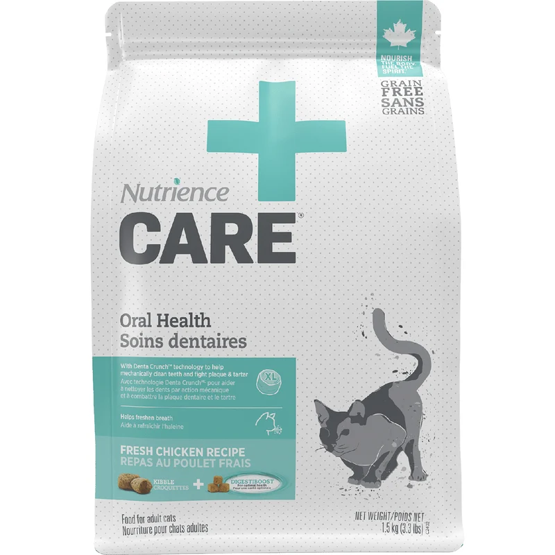 Care Soins Dentaires - Nourriture au Poulet pour Chats Adultes