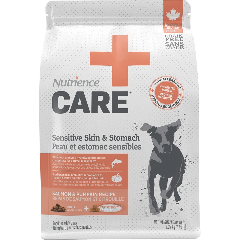 Care Soins Peau & Estomac Sensibles - Nourriture au Saumon Hydrolysé pour Chiens Adultes Toutes Races