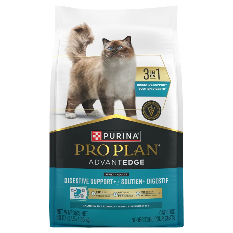 AdvantEDGE Soutien+ Digestif - Nourriture au Saumon & Riz pour Chats Adultes