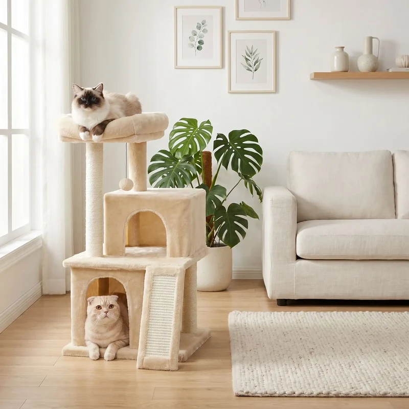 Petit arbre a chat avec griffoir poteau chat