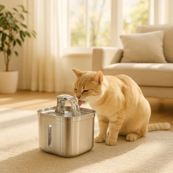 Fontaine à eau pour chat - acier inoxydable - PurPets