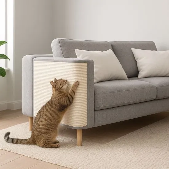 Protection canapé chat griffoir en sisal - NoScratch