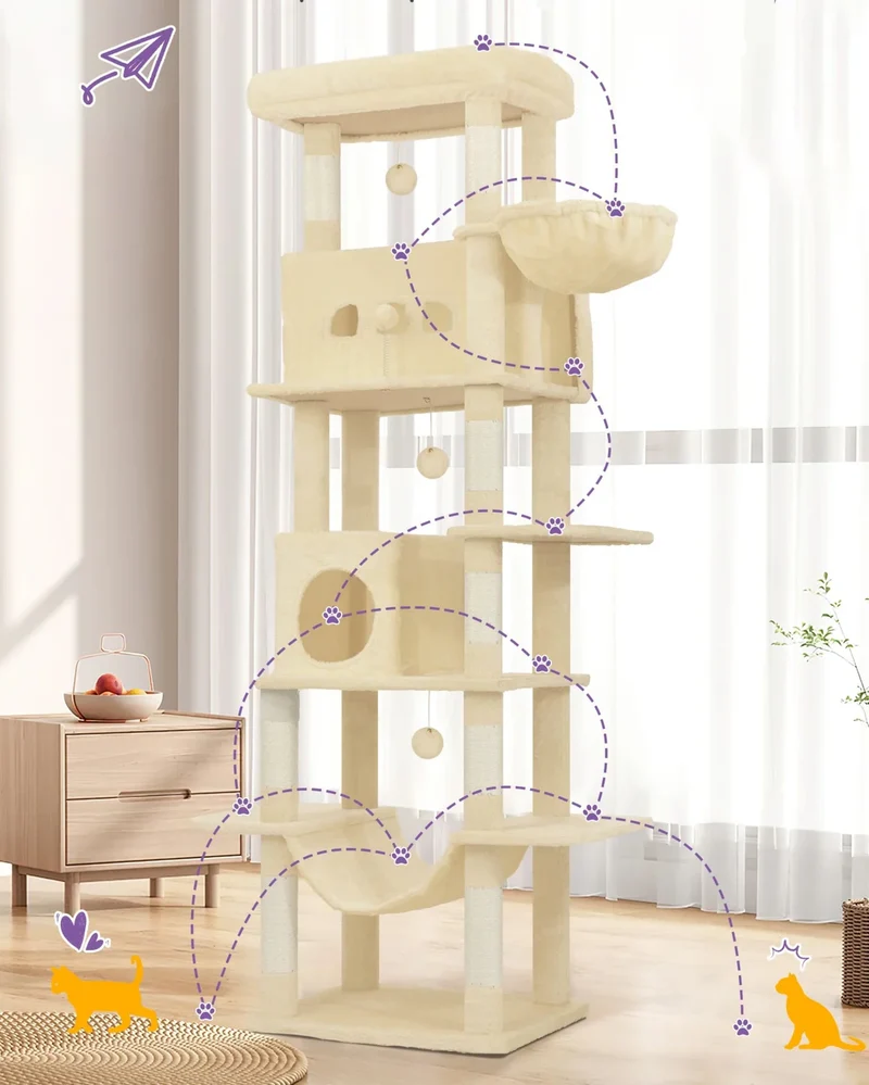 Arbre à chat XXL – Skyline 210 cm
