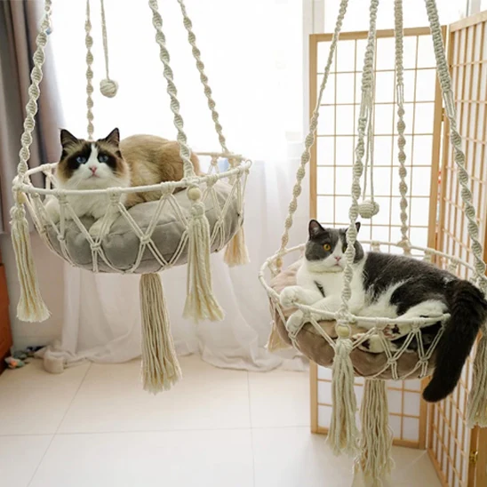 hamac chat | MACRAMÉ HAMAC CAT