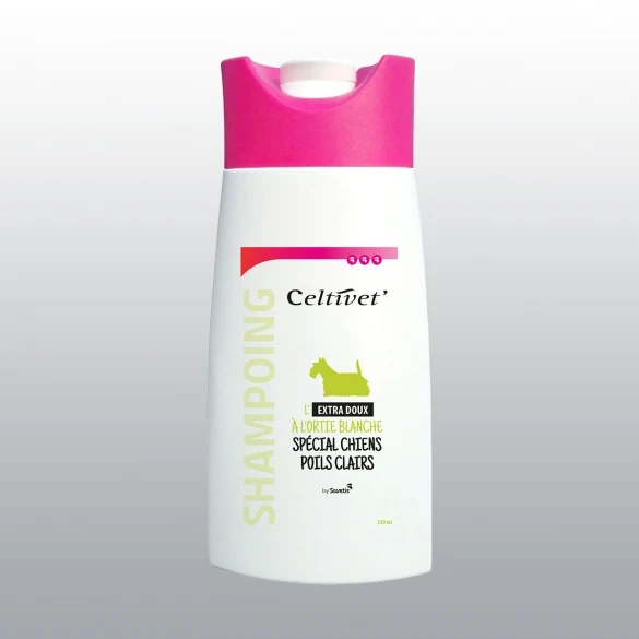 Shampoing pour poils clairs chien
