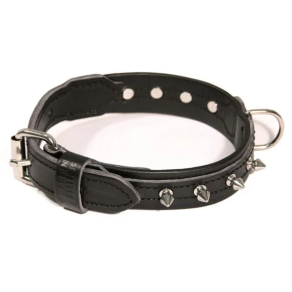 Collier en cuir à picot