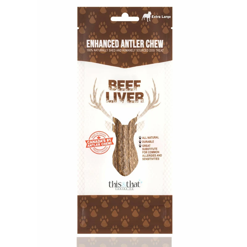 This & That - Enhanced Antler Chew - Beef Liver