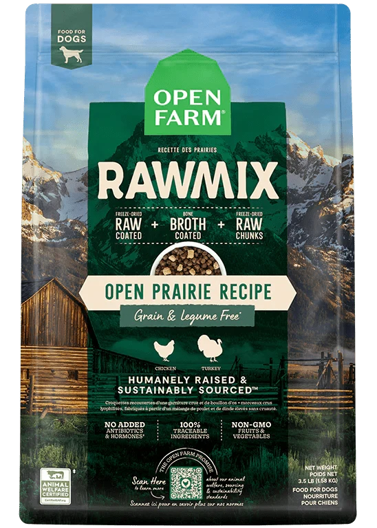 Open farm RawMix Open prairie sans grain pour chiens