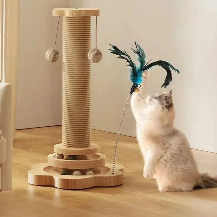 Griffoir pour chat - Poteau sisal avec jouets - PotGriff