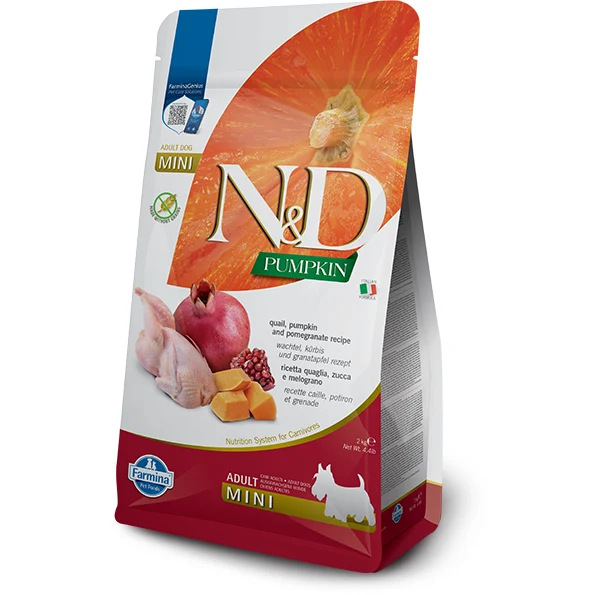 Farmina N&D Pumpkin - Adult Quail & Pomegranate - Mini Dog Food 4.4lb