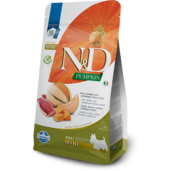Farmina N&D Pumpkin - Adult Duck & Cantaloupe Melon - Mini Dog Food 4.4lb