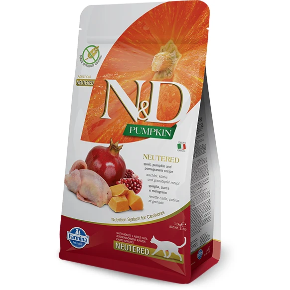 Farmina N&D (Natural & Delicious) - Pumpkin Quail & Pomegranate Cat Food (3.3lb)