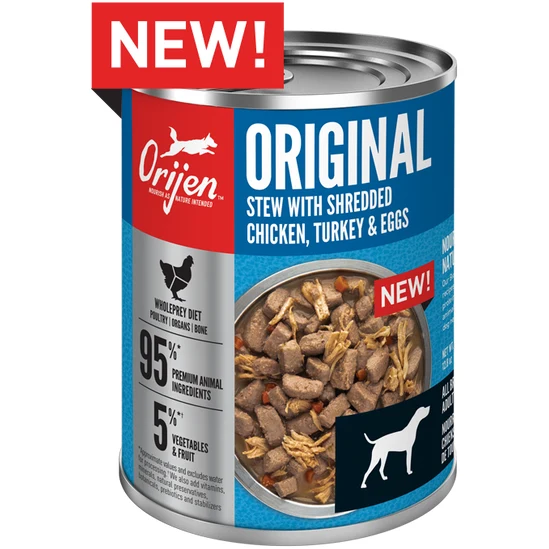 Orijen Original Stew Recipe with Chicken, Turkey, & Eggs - Canned Dog Food (363g)