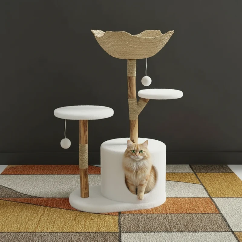 Arbre à Chat Design en Bois – CLASSY TREE