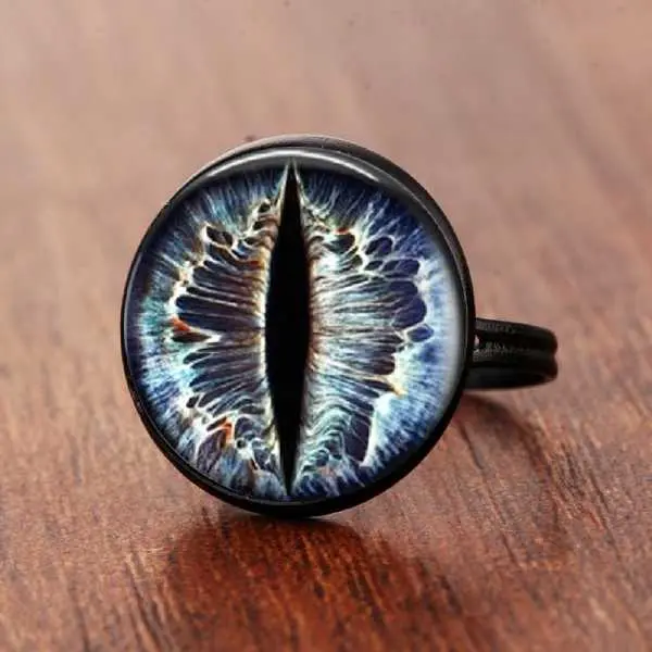 Bague oeil de Chat bleu