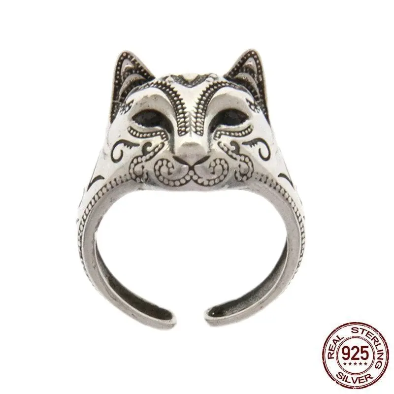 Bague Chat avec Gravure
