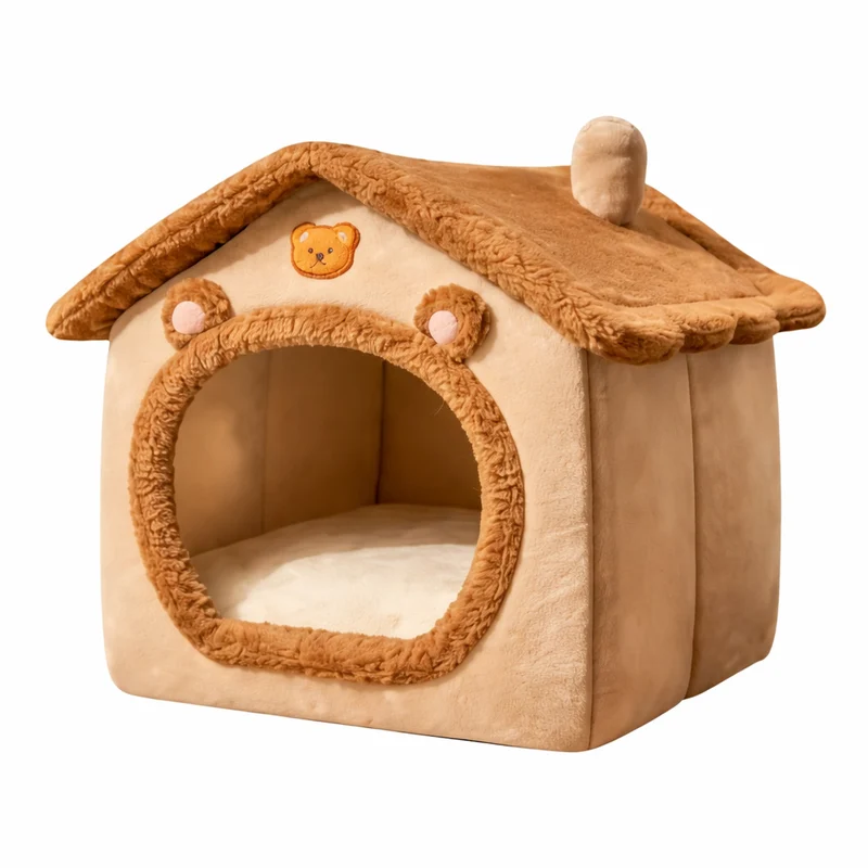 Niche Intérieure pour Chat en Tissu avec Coussin Amovible