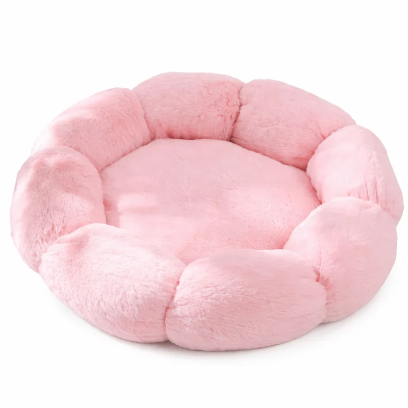 Panier rond en peluche pour chat diamètre 50 cm