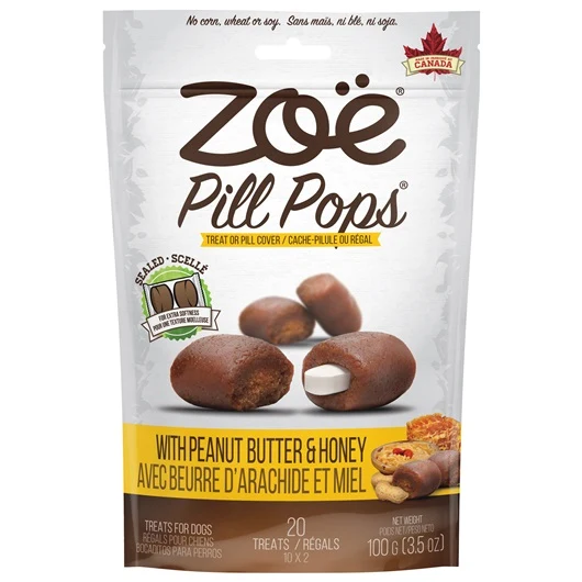Zoë Pill Pops - Peanut Butter with Honey - 100 g (3.5 oz)