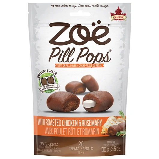 Zoë Pill Pops - Roasted Chicken with Rosemary - 100 g (3.5 oz)