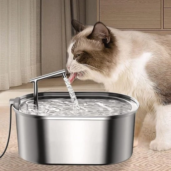 FONTAINE A EAU CHAT- INOX (3,2L)