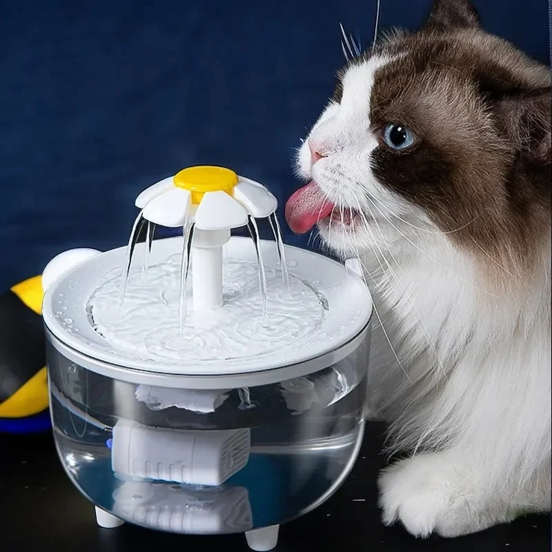 FONTAINE EAU CHAT - À FLEUR TRANSPARENTE (1L)