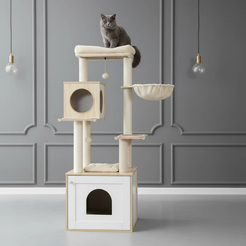 Arbre à Chat en bois -TOWER 2