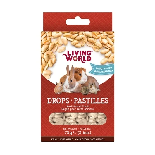 Living World Small Animal Drops - Peanut Flavour - 75 g (2.6 oz)