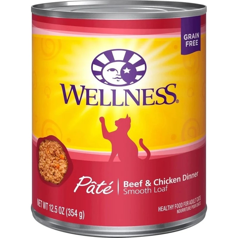 Wellness - Pâté Beef & Chicken Dinner Wet Canned Cat Food (12.5oz)