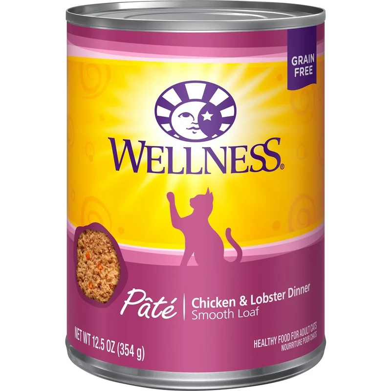 Wellness - Pâté Chicken & Lobster Dinner Wet Canned Cat Food (12.5oz)
