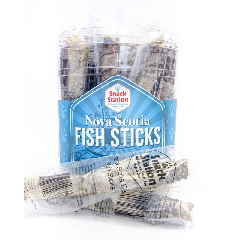 Bâtonnets de peau de poisson 7" emballés pour chien