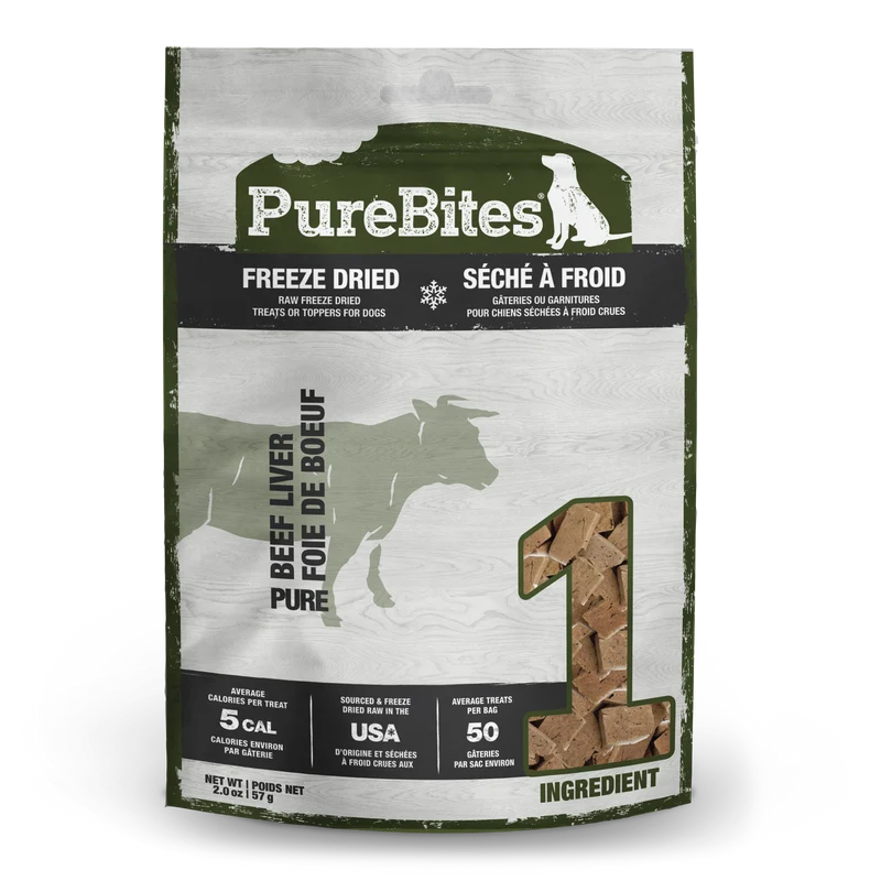 PureBites Freeze Dried Dog Treats - Beef Liver