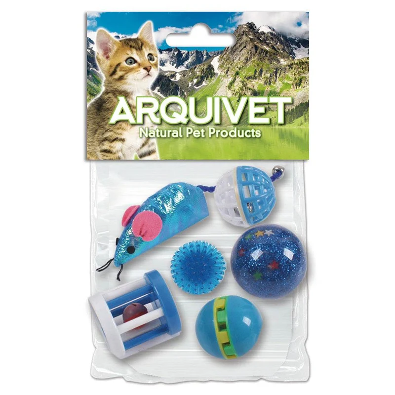 Kit 6 juguetes azules diferentes