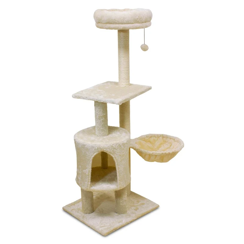 Árbol - Rascador con cama extraíble “Ice” - 45 x 40 x 117 cm