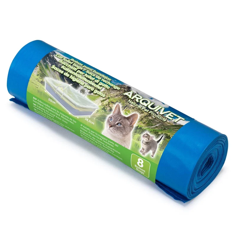 Rollo 8 bolsas para areneros gato - 50 x 38 cm