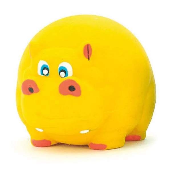 Hipopótamo amarillo de látex