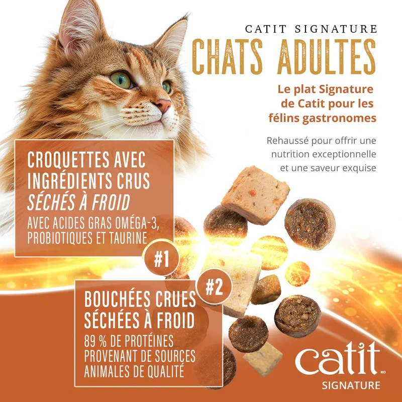 Catit - Chat - Adulte - Repas de Poulet - Cru séché a froid - 1.8kg