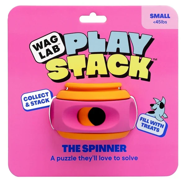 Waglab - Jouet - Chien - Le Spinner - Rose et Orange