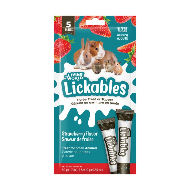 Living World - Lapin - Lickables fraise - 5X10g