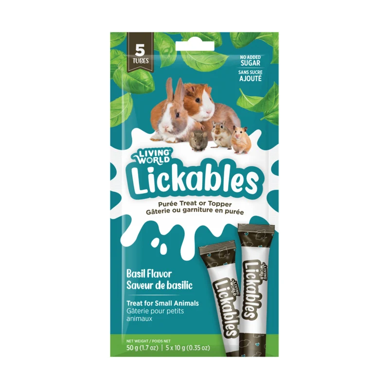 Living World - Lapin - Lickables basilic - 5X10g