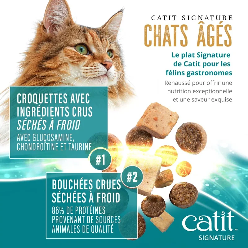Catit - Chat - Adulte - Sénior - Repas de Poulet - Cru séché a froid - 1.8kg