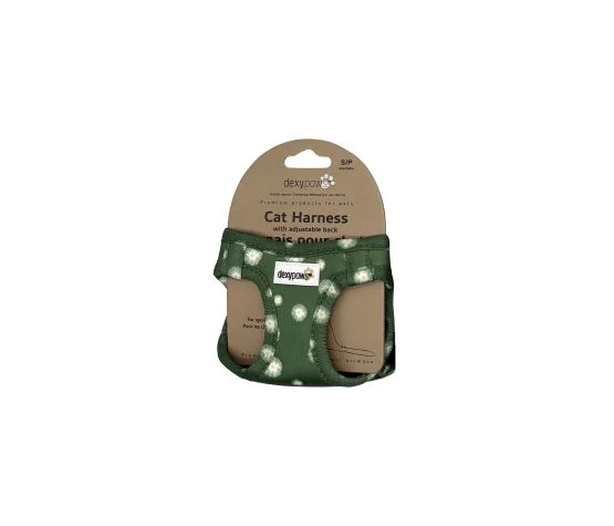 Dexypaws Harnais En Néoprène Pour Chat, Vert à Motifs De Marguerites