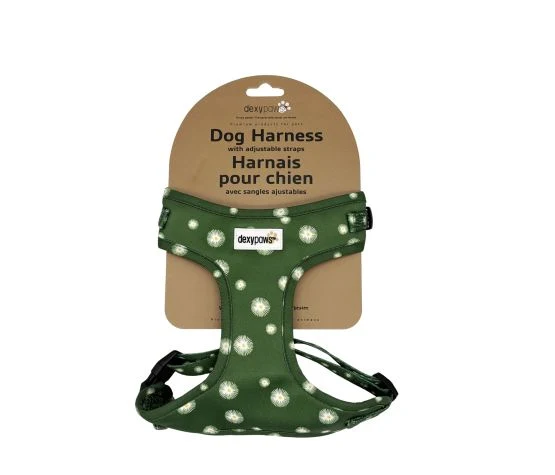 Dexypaws Harnais En Néoprène Pour Chien, Vert à Motifs De Marguerites