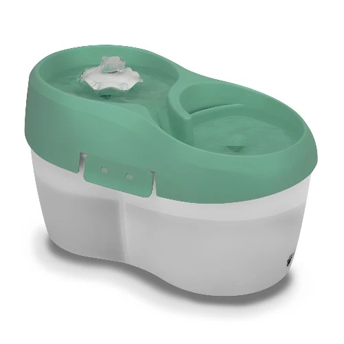 H2o Tornado Fontaine / Abreuvoir pour chat (2 litres) - Vert sauge sur blanc