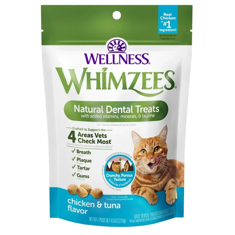 Whimzees - Gâterie - Dentaire - Poulet et Thon - 2oz - Chat